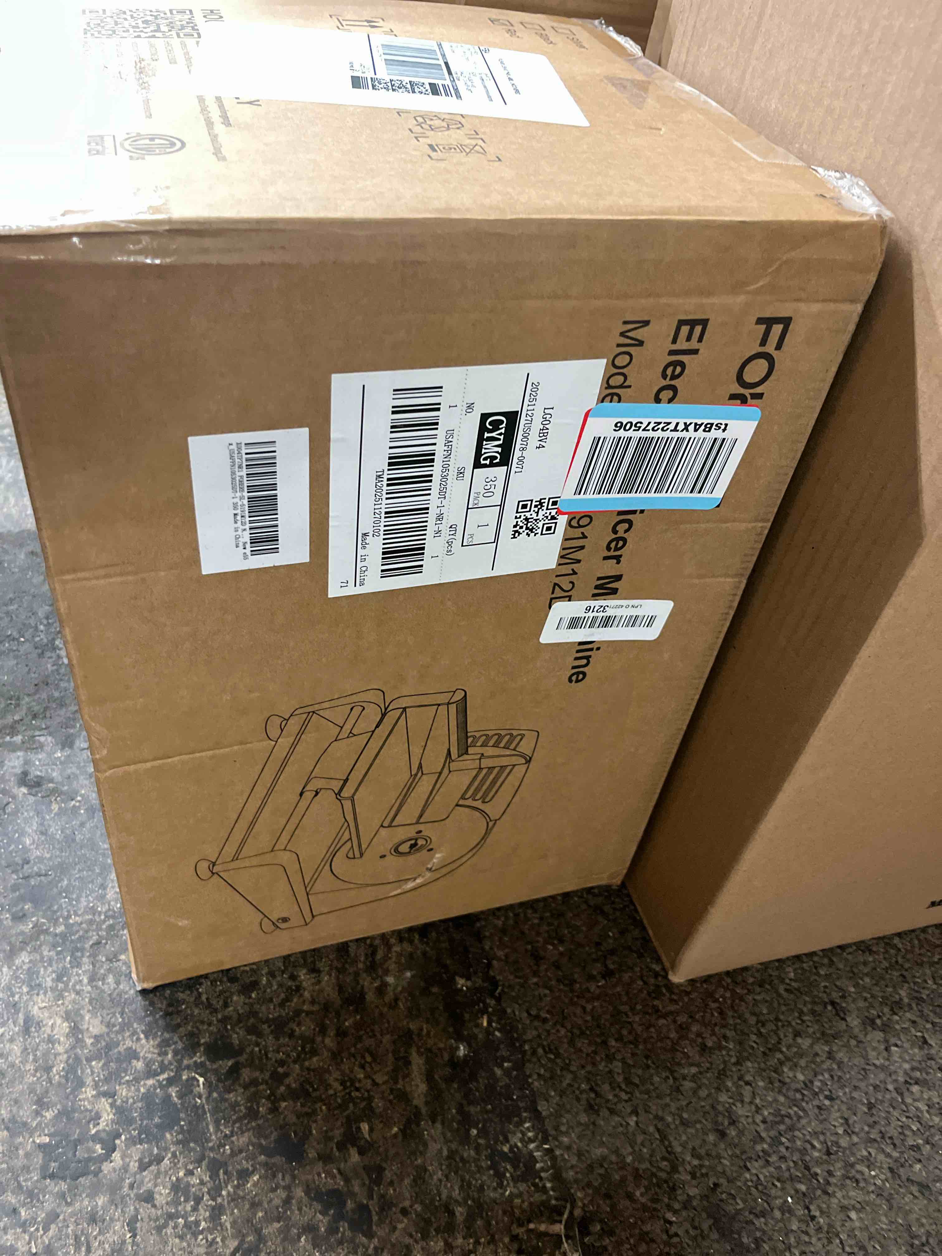 Condition photo showing New/Like New for FOHERE 250W Meat Slicer Machine for Home, Electric Food Slicer with Stainless Steel Tray & Three 7.5" Stainless Steel Blade, 0-15mm Precise Thickness Deli Meat Slicer for Bread Fruit Vegetable (Red)