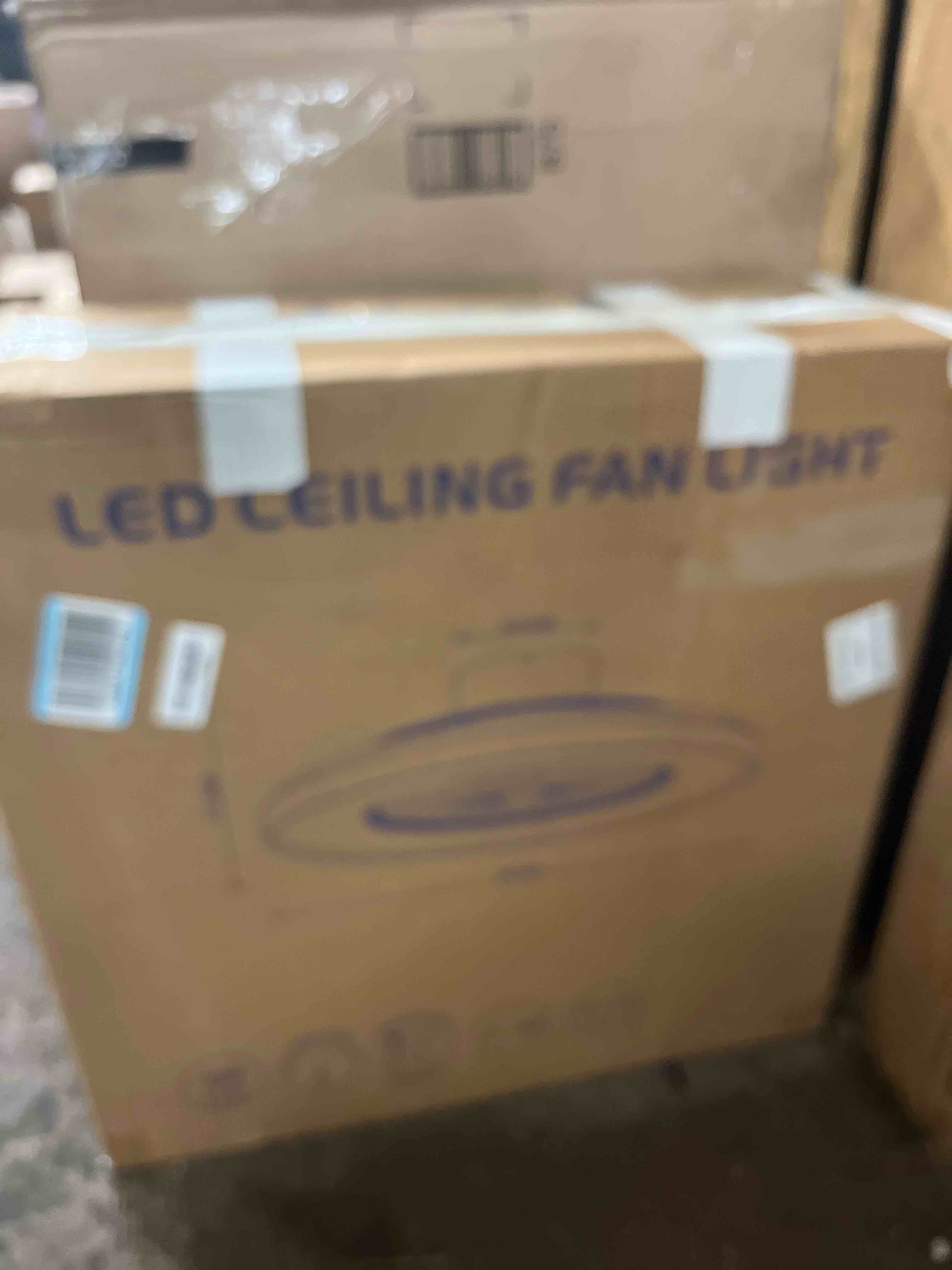 Condition photo showing Good Condition for 24" Bladeless Ceiling Fans with RGB Light, Low Profile Ceiling Fan with Light, Smart Modern Ceiling Fan with App/Remote/Voice Control, 3 Dimmable LED Light for Bedroom, Living Room Black