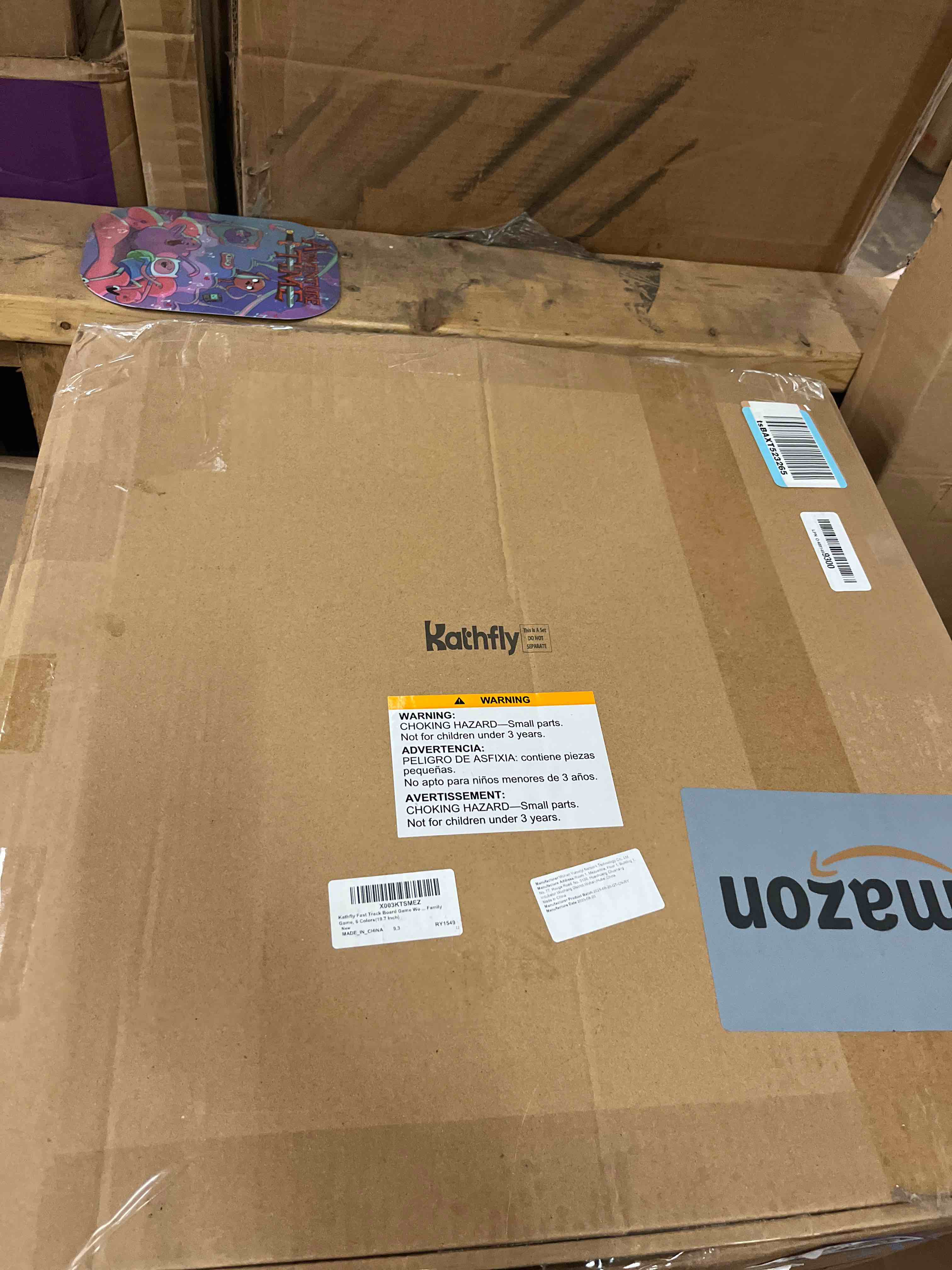 Condition photo showing New/Like New for Kathfly Fast Track Board Game Wooden 3-6 Players Board Game Set with 24 Boards Games Pieces and 2 Dice, Fast Track Games Night for Adult Teens Family Party(19.7 Inch)