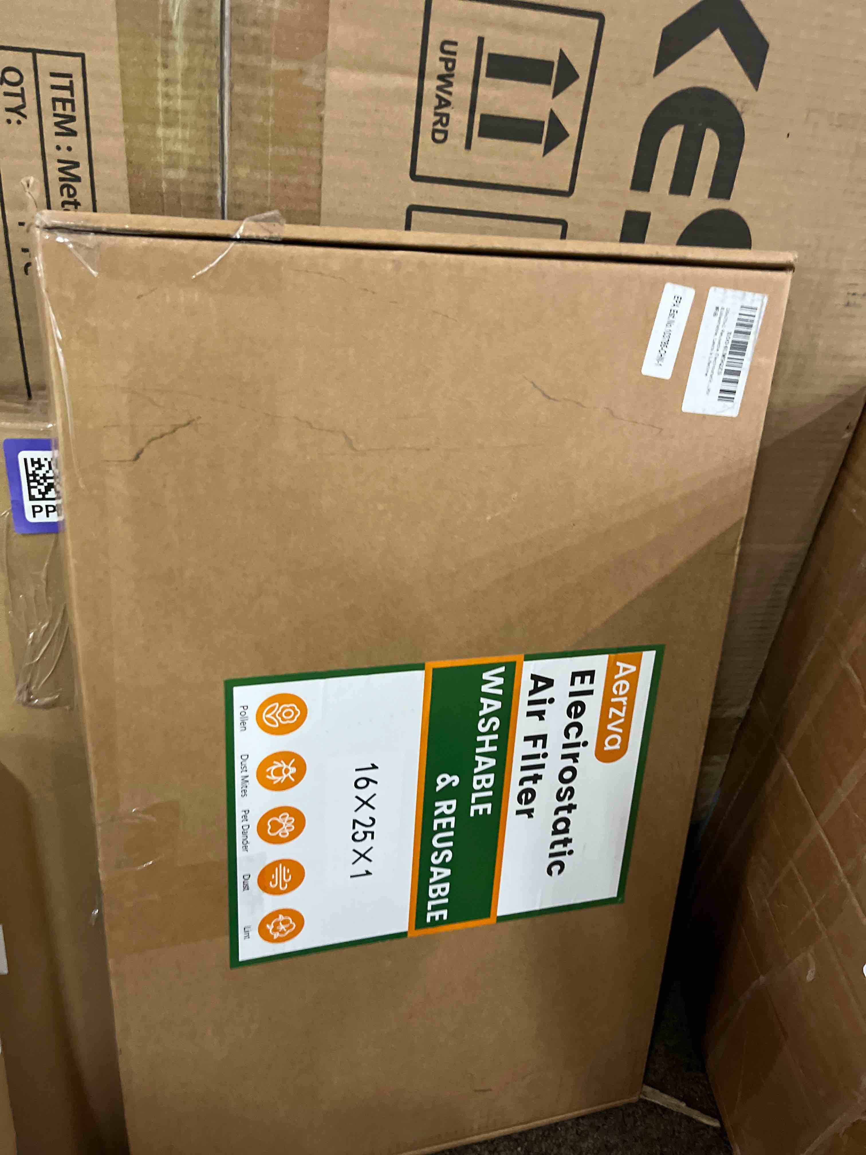 Condition photo showing New/Like New for 16x25x1 inch Reusable Air Filter, Washable, MERV 8, Permanent Electrostatic Air Filter, Lasts a Lifetime, Breathe Safely at Home or in the Office