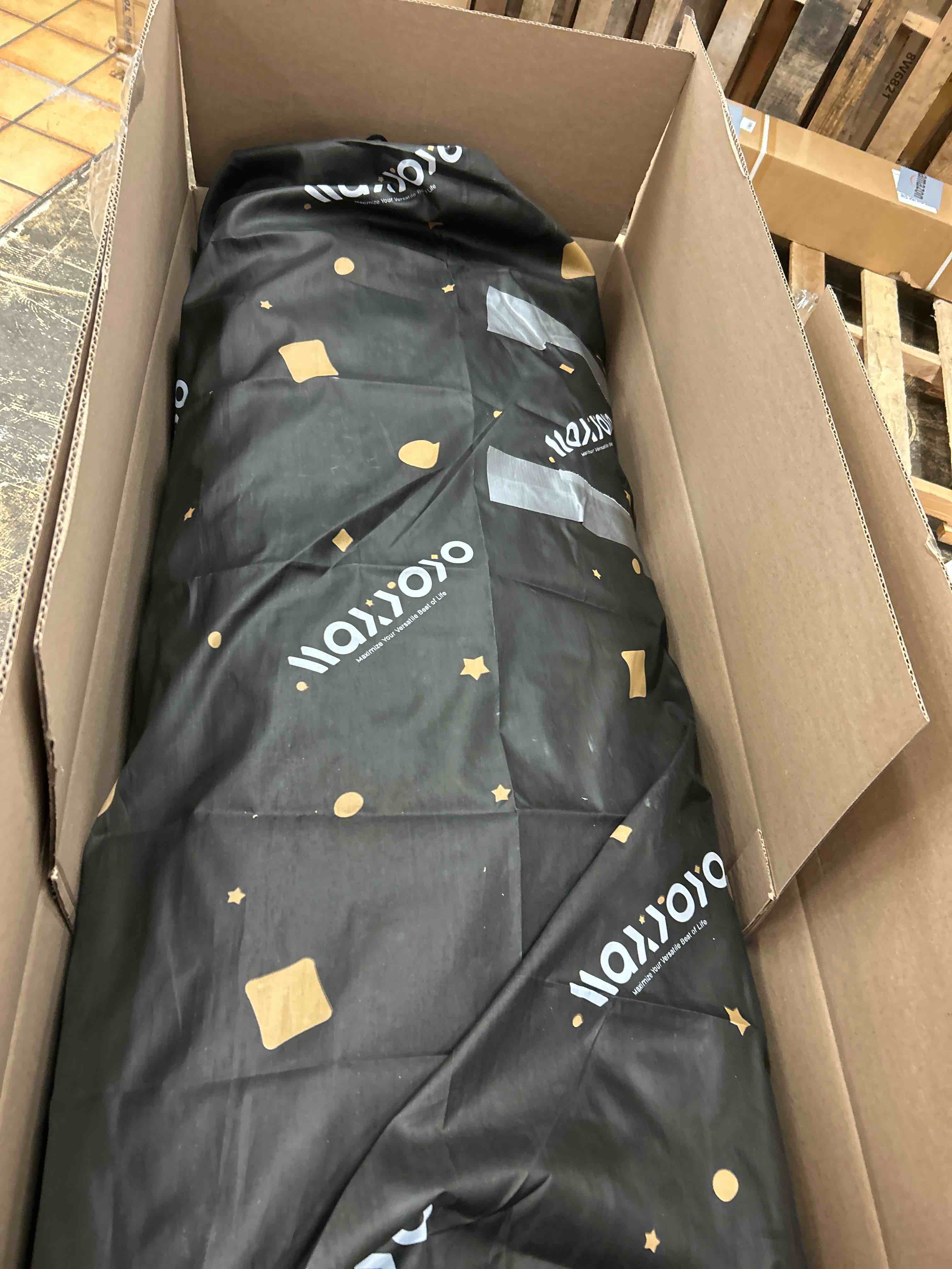 Condition photo showing New/Like New for MAXYOYO Japanese Futon Mattress Floor Mattress Sleeping Pad Foldable Bed Roll Up Camping Cushion Floor Lounger Bed Couches and Sofas Couch Topper, Moon and Star, Queen Size