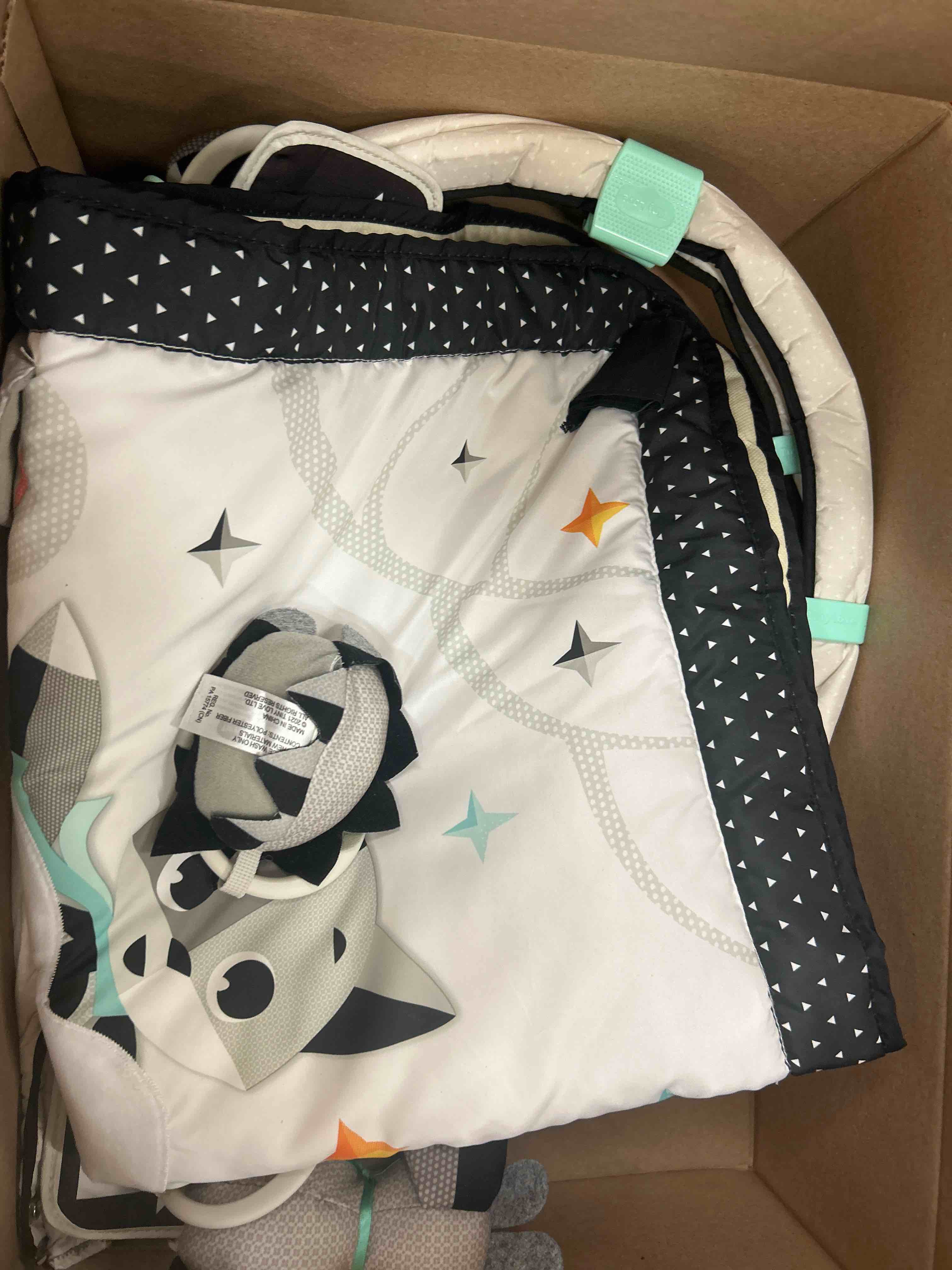 Condition photo showing New/Like New for Baby Gym Play Mat, 8-in-1 Tummy Time Mat & Activity Gym, Washable Ball Pit, Infant Play Mat with Detachable Toys for Sensory Exploration and Motor Skill Development