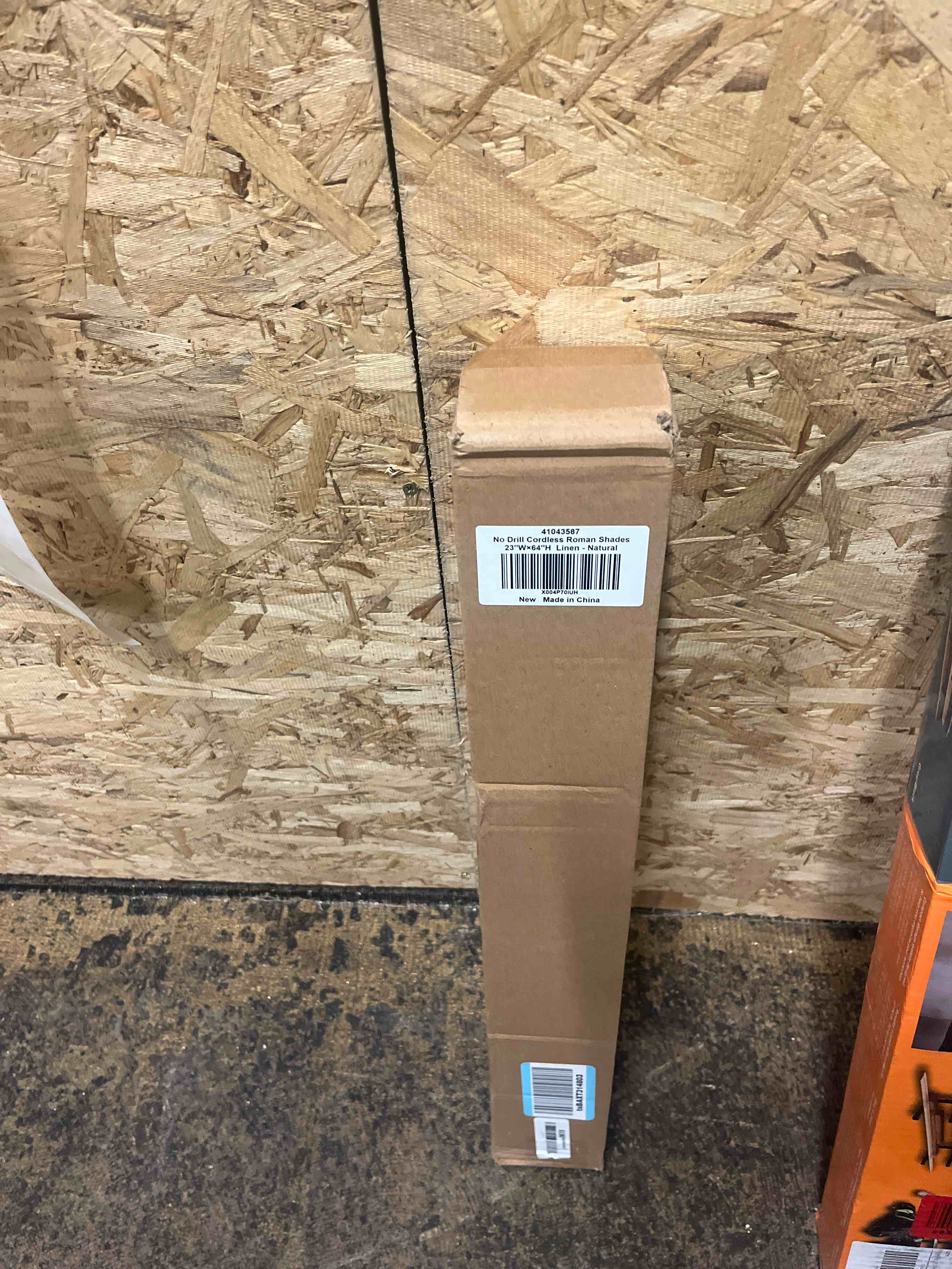 Condition photo showing New/Like New for lazblinds no drill roman shades for windows, cordless blackout window shades with uv protection, polyester fabric for bedroom & living room, 21" w x 64" h, natural