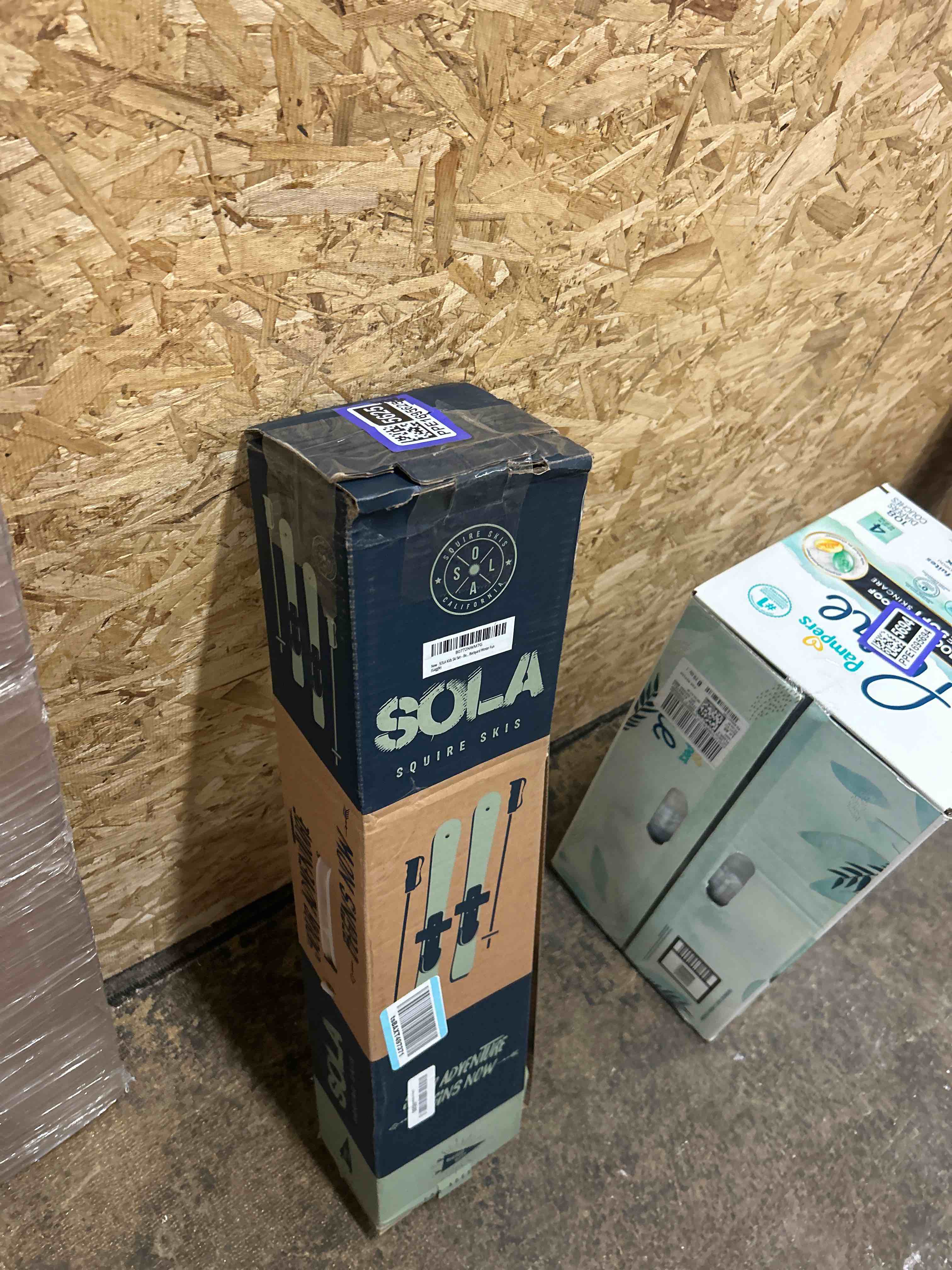 Condition photo showing New/Like New for SOLA Kids Ski Set - Beginner Cross Country Skis with Poles and Adjustable Bindings for Ages 3-4, Backyard Winter Fun