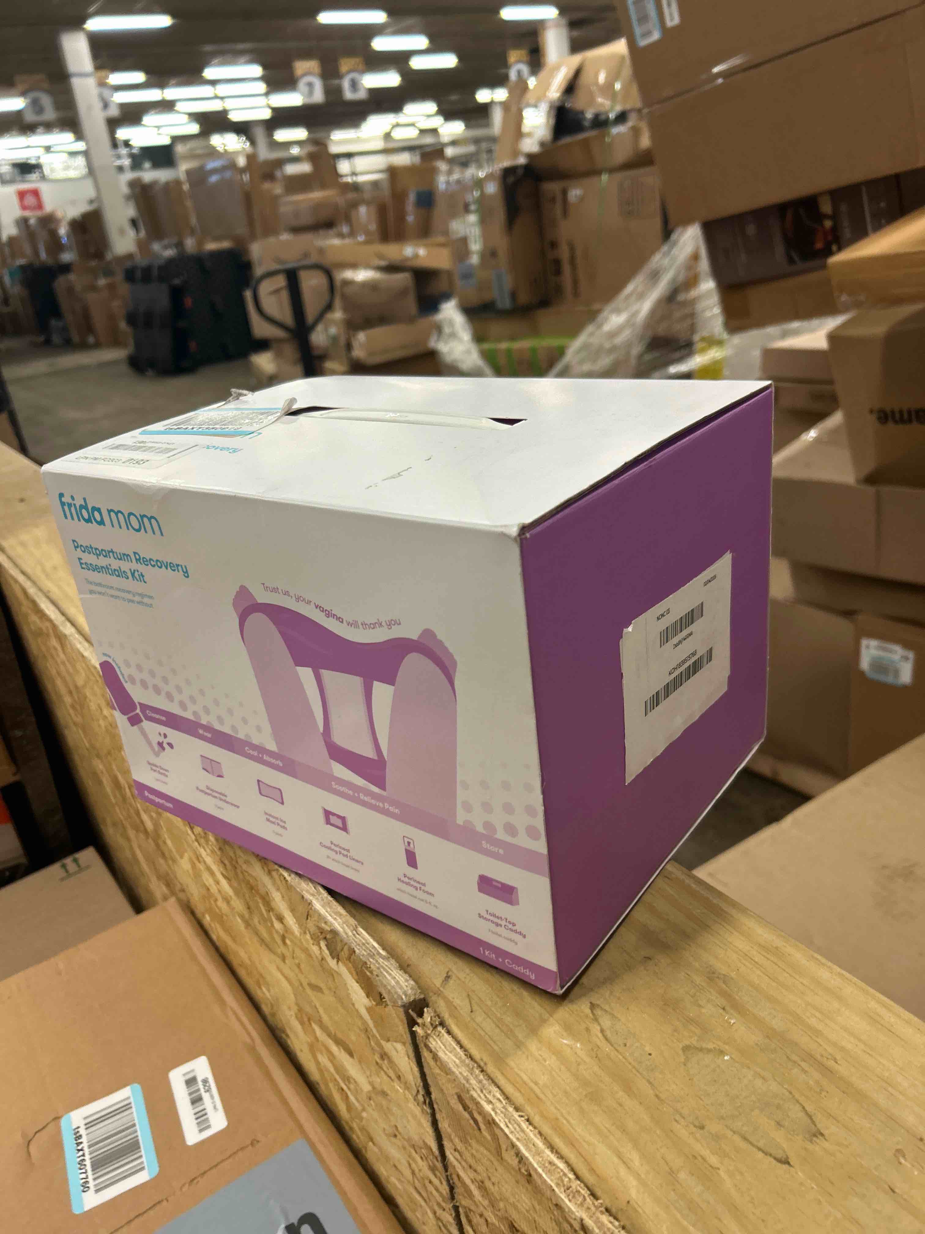 Condition photo showing New/Like New for Frida Mom 11pc Postpartum Essentials Kit Gift Set, Hospital Bag Must Haves for New Mom, Includes 4 Disposable Postpartum Underwear, 4 Ice Maxi Pads, Perineal Healing Foam & 24 Pad Liners & Peri Bottle