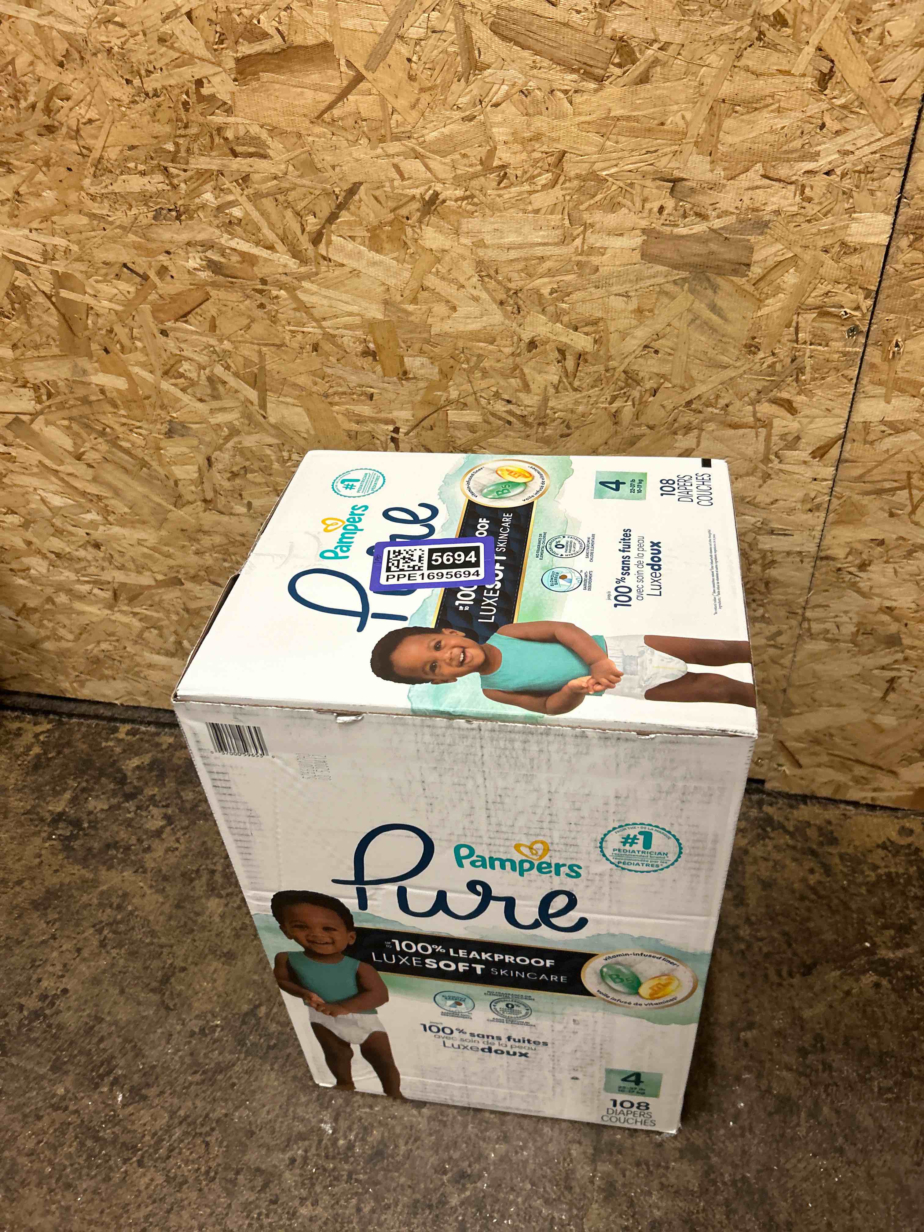 Condition photo showing New/Like New for Pampers Pure Protection Baby Diapers, Size 4 (22-37 lbs), 108 Count, Up to 100% Leakproof, Premium Plant-Based Skin Protection, Hypoallergenic Soft Diapers