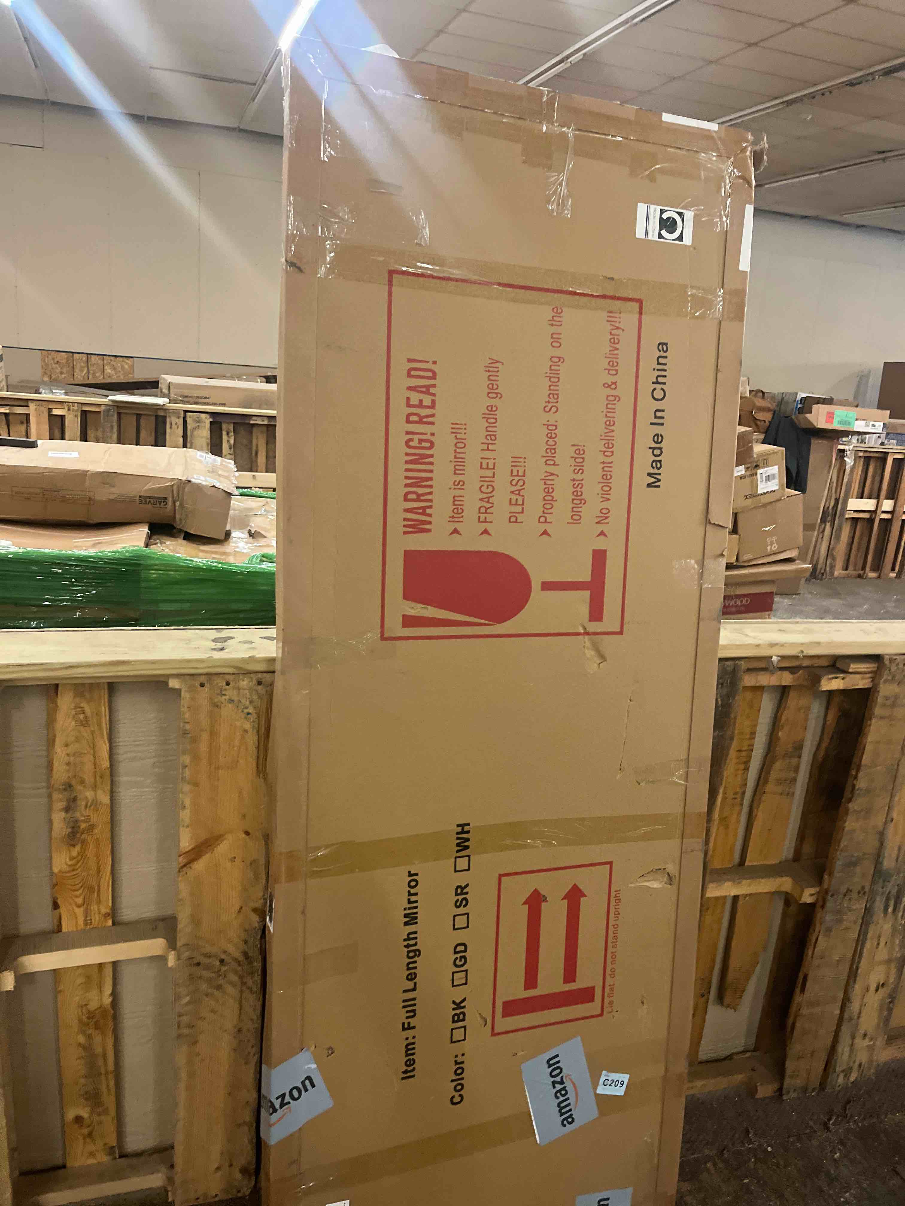 Condition photo showing New/Like New for Vintage Full Length Mirror,71"x28" Arched Antique Floor Mirror with Carved Metal Frame,Large Standing Wall Mounted or Leaning Mirror for Bedroom Living Room Entryway,Bronze