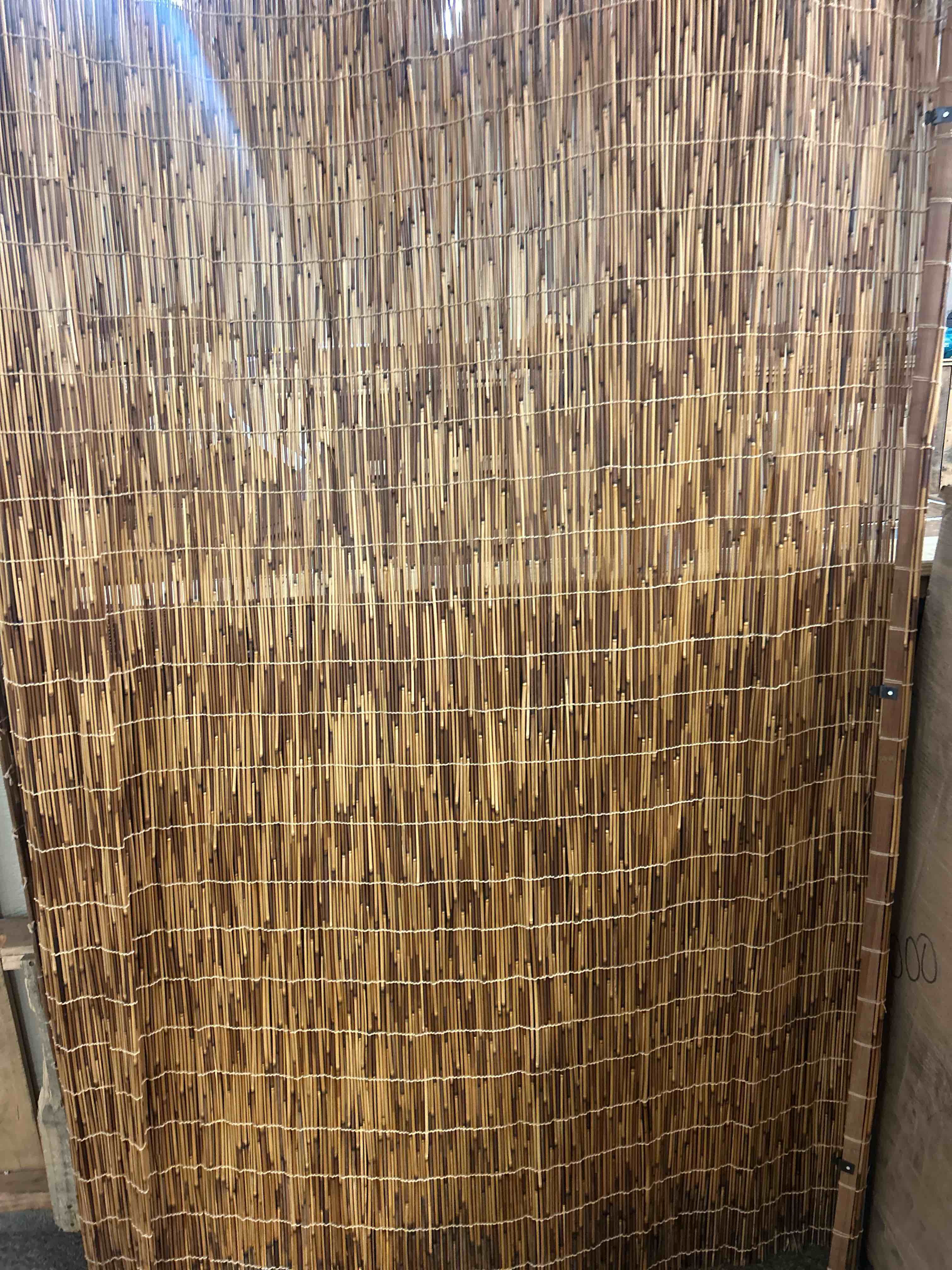 Condition photo showing New/Like New for Barydat 1 Pcs 4 x 16.4 ft Bamboo Privacy Screen, Reed Fence Roller Patio Decorative Fences Reed Screen Curtain for Garden Backyard Patio Balconies