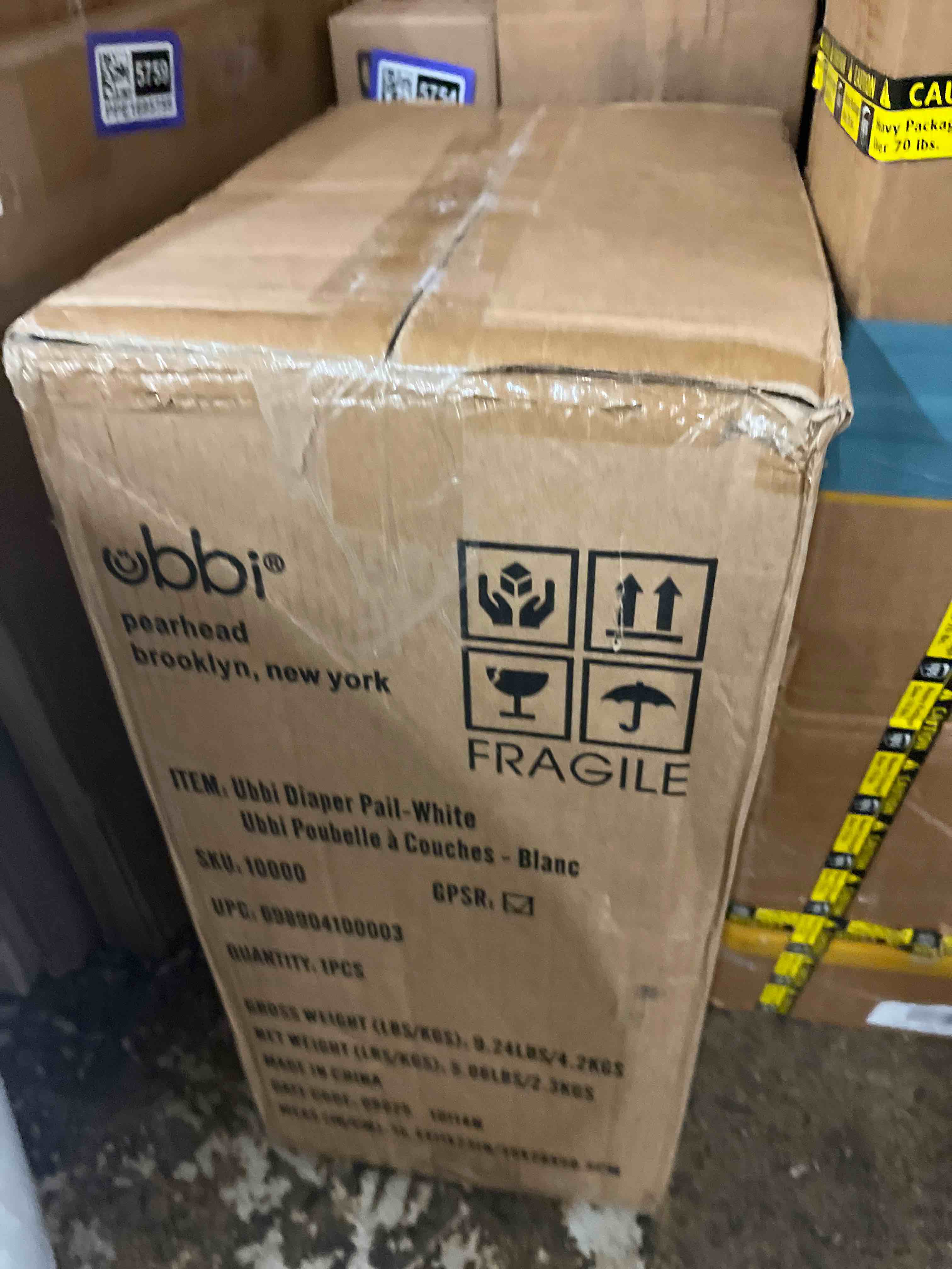 Condition photo showing New/Like New for Ubbi Steel Diaper Pail, Odor Locking, No Special Bag Required, Award-Winning, Registry Must-Have, White