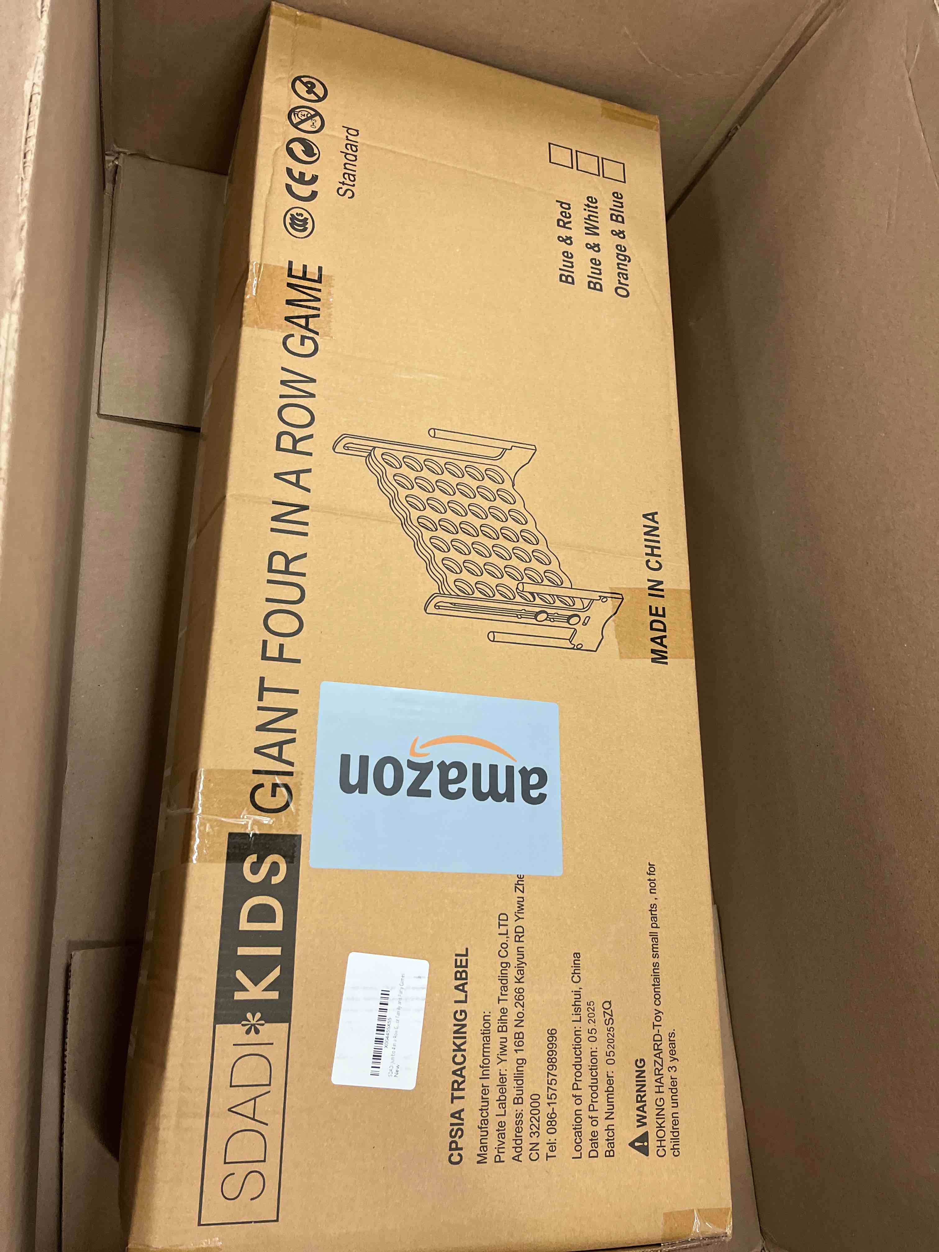 Condition photo showing New/Like New for SDADI Jumbo 4 in a Row Game, 4-to-Score Giant Game Set with Adjustable Height (2.5-3.5 FT) for Kids & Adults, Indoor/Outdoor Connect Game with Quick-Release Slider, Perfect for Family and Party Games