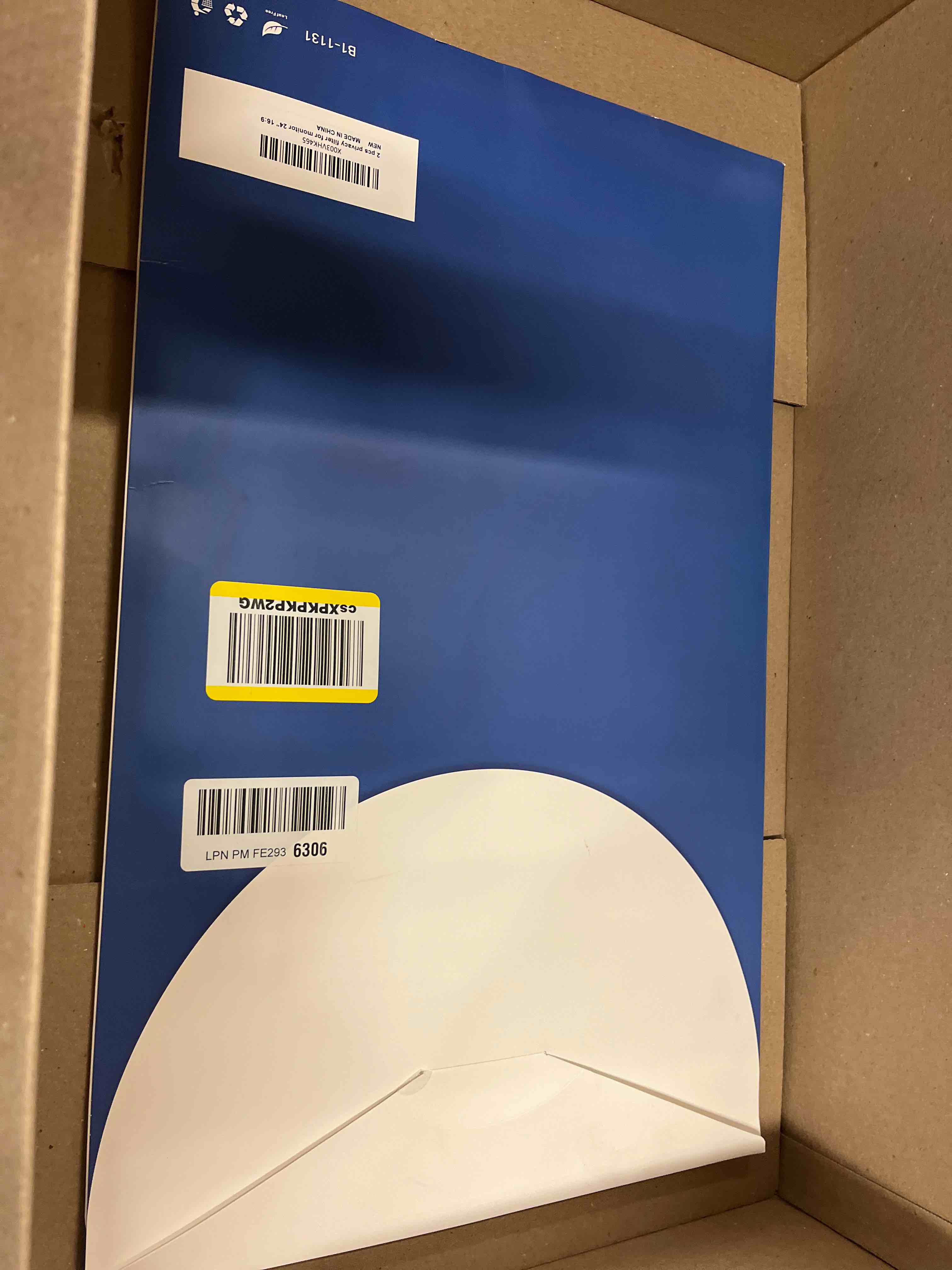 Condition photo showing Good Condition for [2-Pack] 24 Inch Privacy Screen for Computer Monitor 16:9 Aspect Ratio, Eye Protection Anti Blue Light Glare Shield, 24inch Removable Black Blackout Anti Spy Desktop Security Private Filter