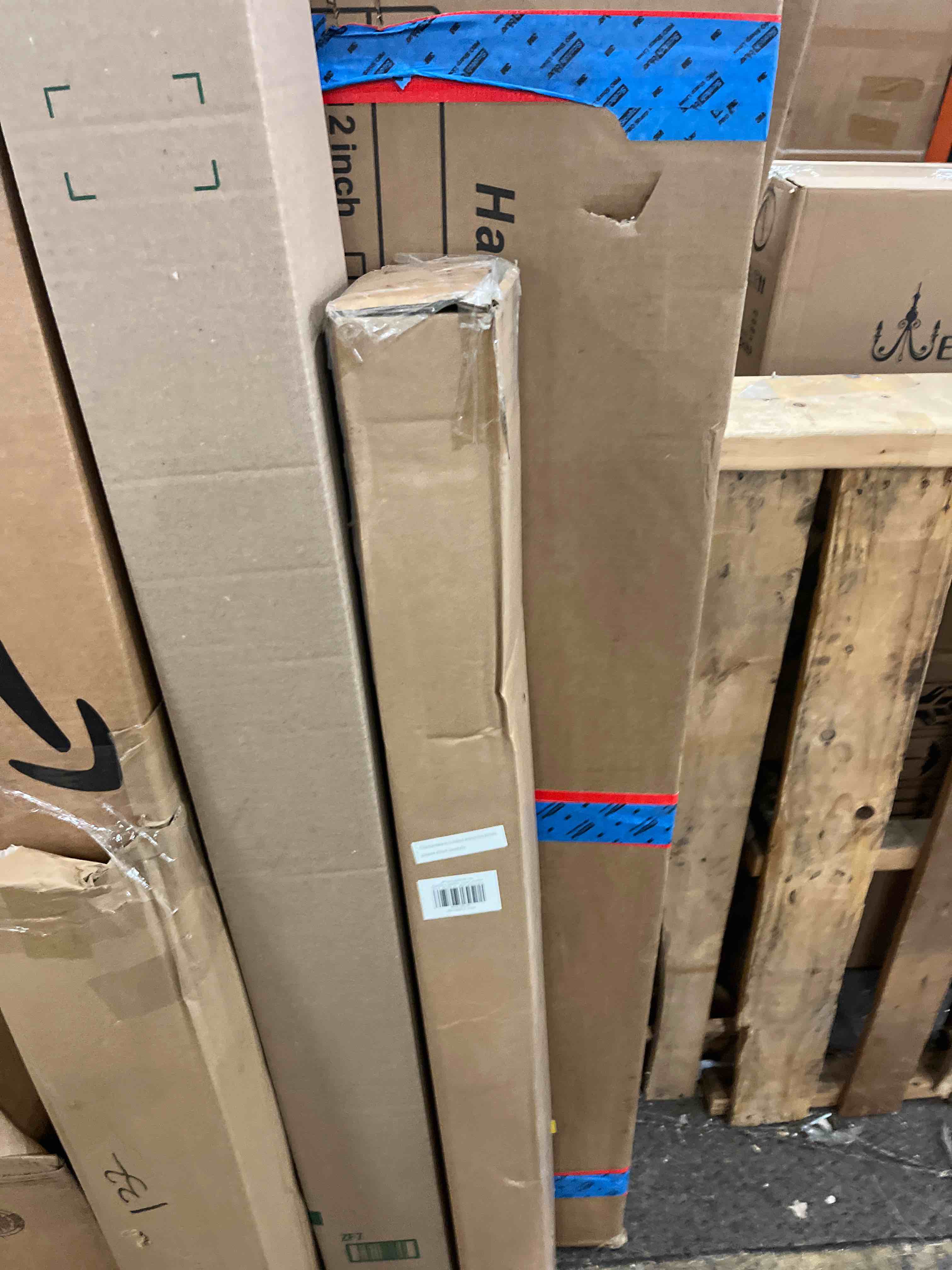 Condition photo showing Good Condition for lazblinds cordless bamboo roman shades, privacy blinds for interior windows, room darkening roll up bamboo blinds for home & patio, 46.5" w x 48" h, bdp-espresso