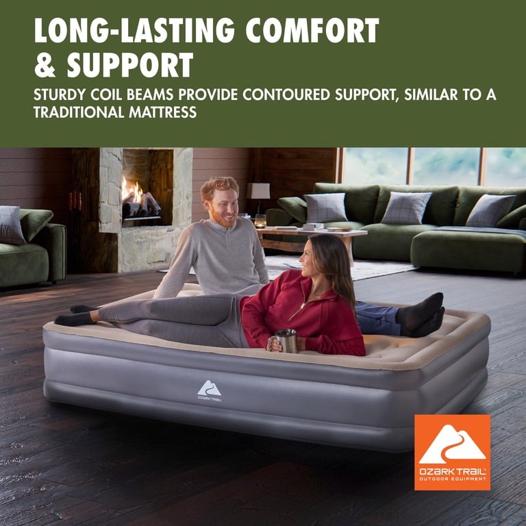 Condition photo showing New/Like New for ozark trail 16" queen air mattress with built-in electric pump