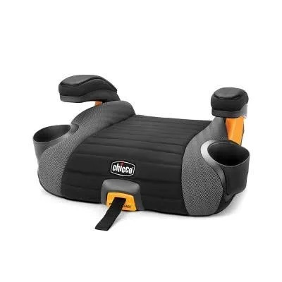 chicco gofit® plus backless booster car seat with latch attachment and quick-release latch removal, travel booster seat for car, portable car booster seat for children 40-110 lbs. | iron/black