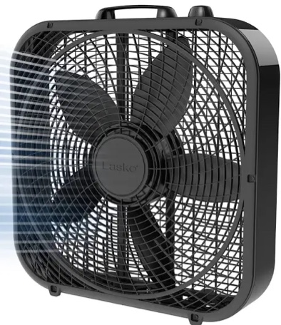 Condition photo showing New/Like New for lasko cool colors 20 weather resistant box fan with 3-speeds b20301 black