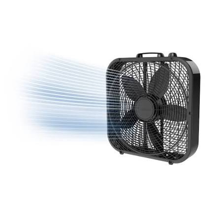 lasko cool colors 20 weather resistant box fan with 3-speeds b20301 black