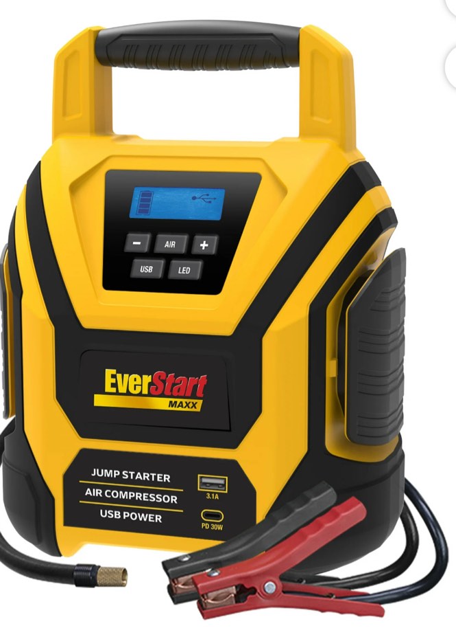EverStart 1600 Amp Lithium Jump Starter with Air Compressor