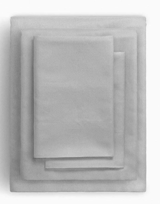 Silvon Silver Infused Bed Sheets Set | Woven with Pure Silver and Premium Breathable Supima Cotton (Full Size, Grey)