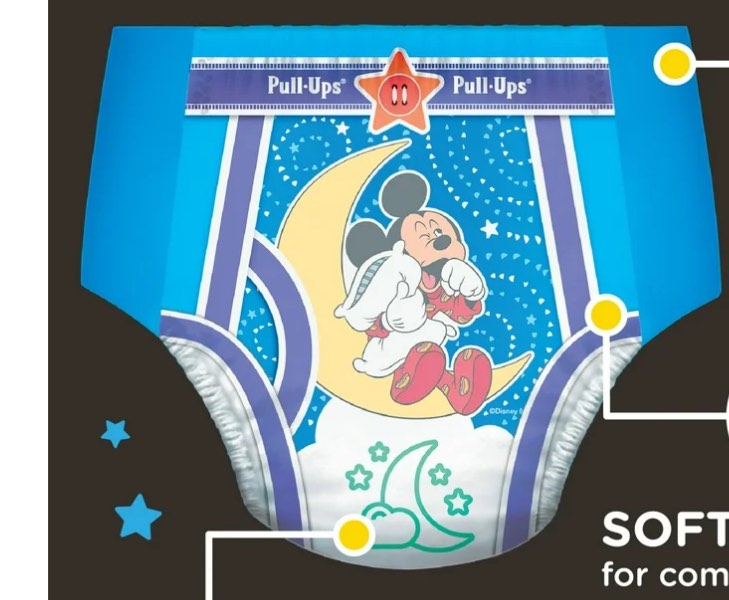 Pull-Ups Boys' Night-Time Potty Training Pants, 4T-5T (38-50 lbs), 52 Ct (Select for More)