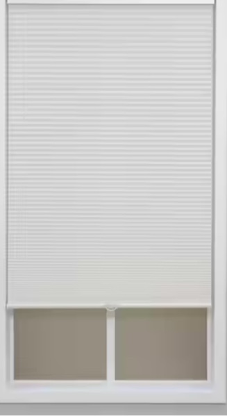 White Cordless Light Filtering Polyester Cellular Shades - 20 in. W x 48 in. L