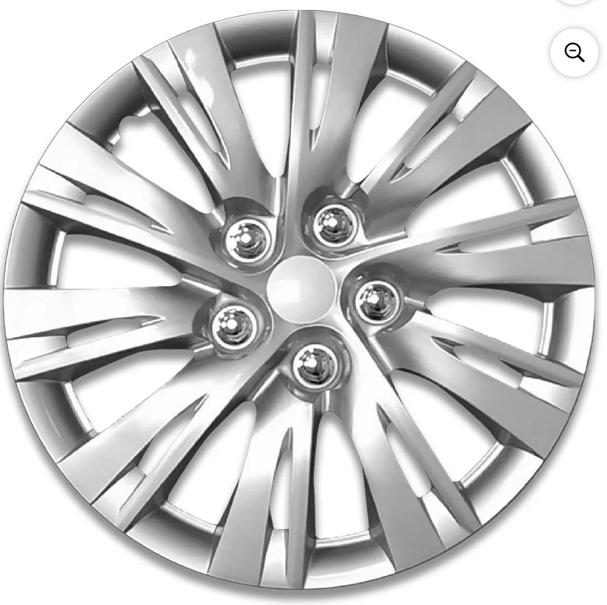 Auto Drive15-inch Wheel Cover, Silver Alloy Finish, KT1037-15SL