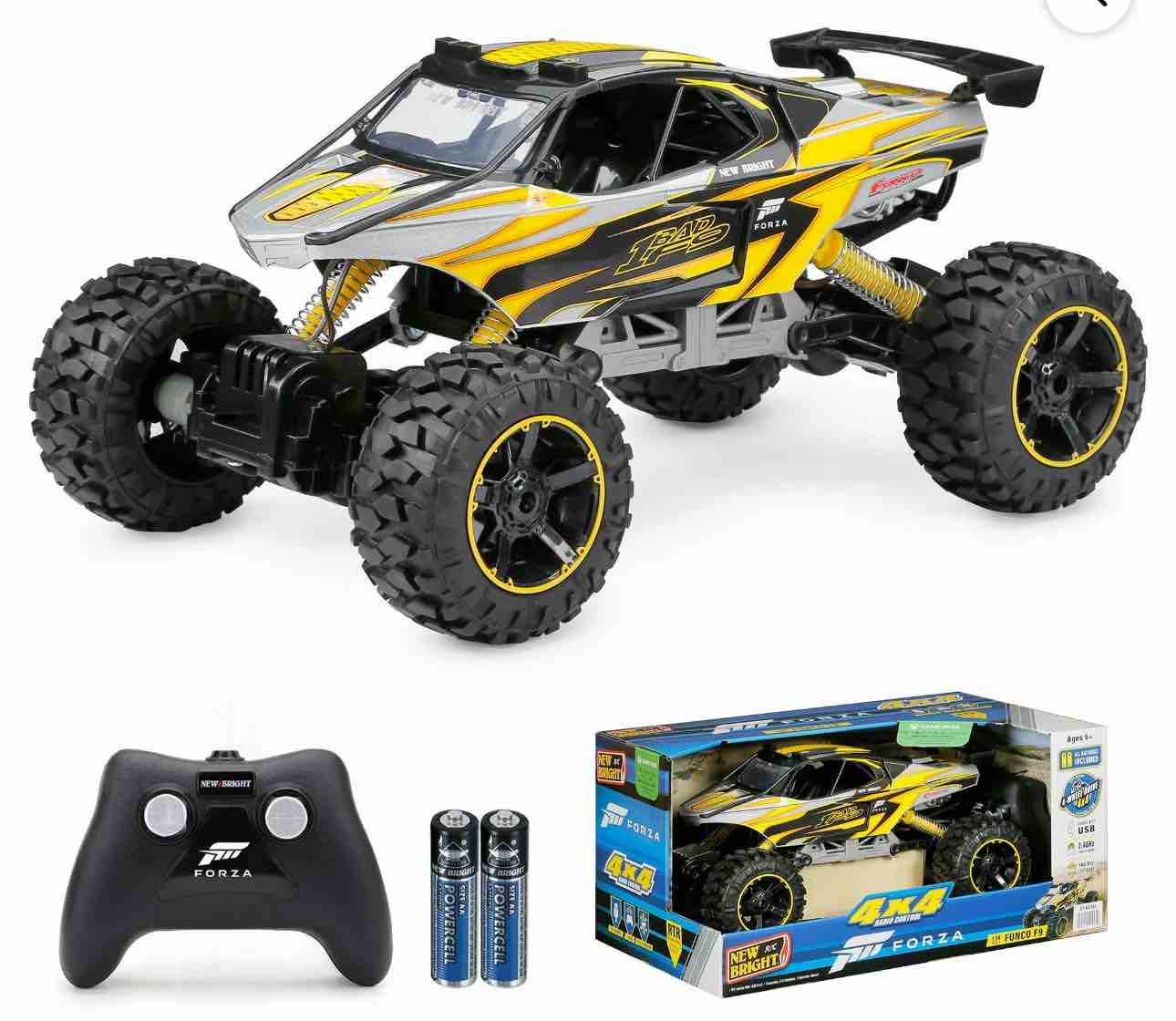 New Bright (1:14) Forza Funco F9 Battery Remote Control 4X4 Silver Buggy, 61443U Child