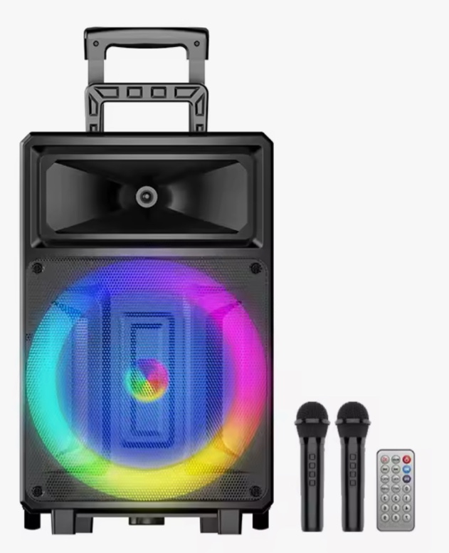 SING-E ZQS12132 12 Inch Woofer Trolley Speaker Active Professional Super Bass Wireless BT Microphone Outdoor Subwoofer Speaker