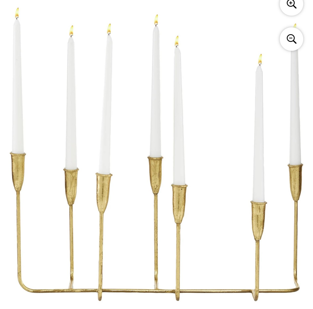 CosmoLiving by Cosmopolitan 7 Holder Gold Metal Slim Candelabra