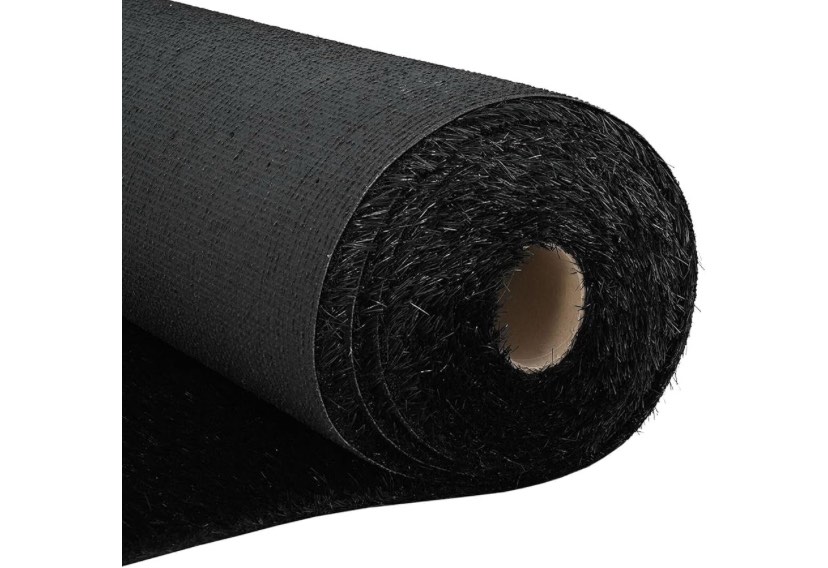 vidaXL Artificial black Grass Roll 2x6’ UV Resistant Synthetic Lawn for Landscaping Black Durable Outdoor Decor Realistic Solutions Balcony Indoor Plants Decorative Minimalist