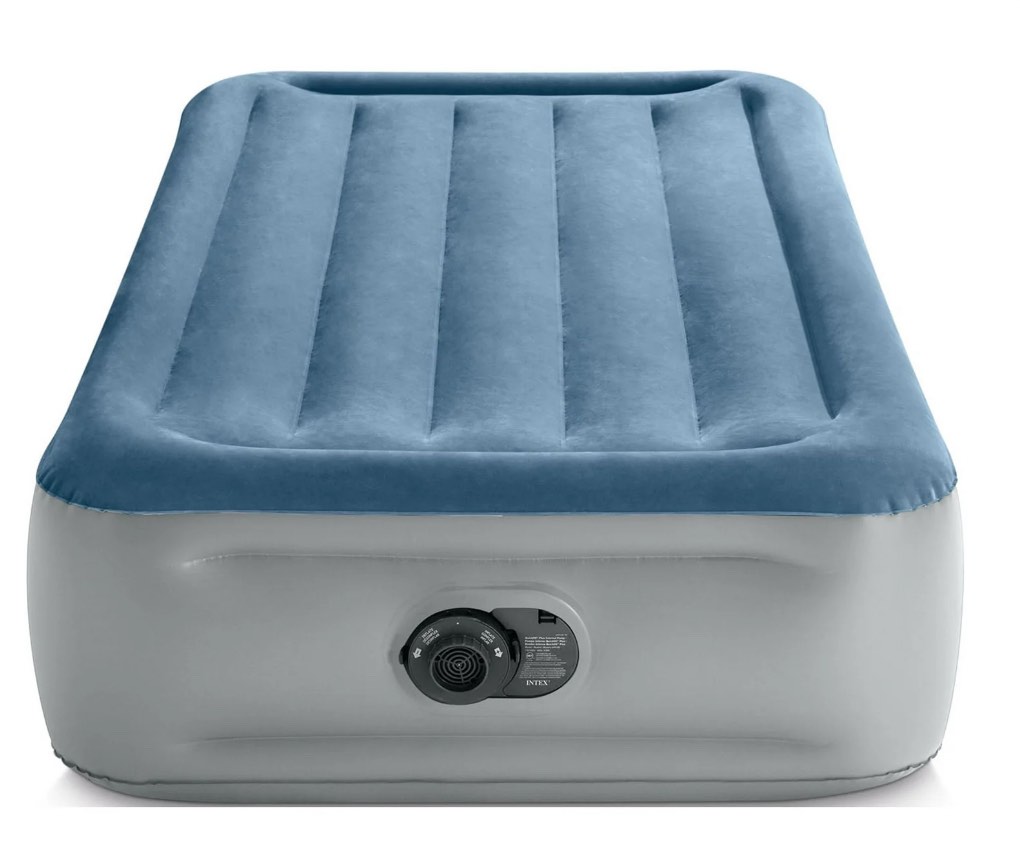 Intex 15" Twin Essential Rest Dura-Beam Airbed Mattress with Built-in Pump