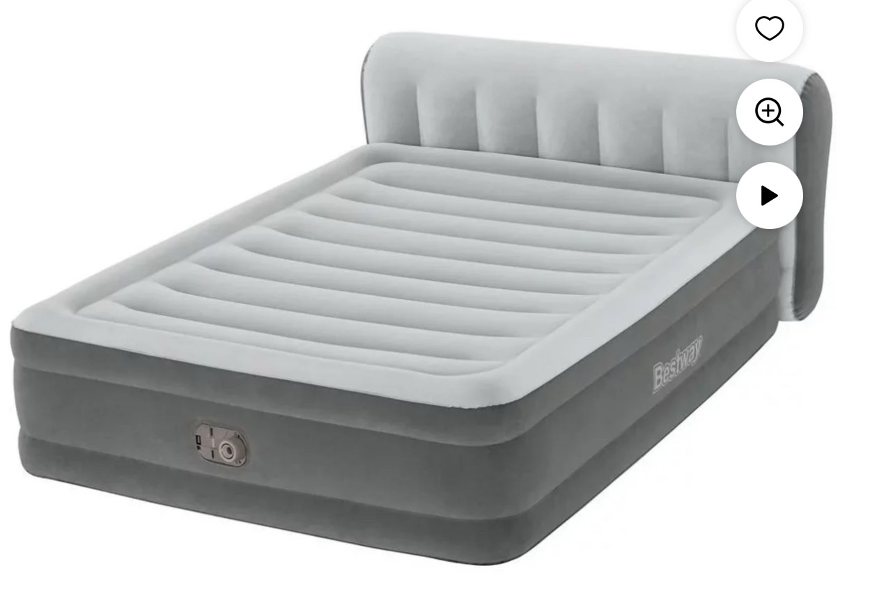 Bestway® Headboard Tritech Airbed Queen 18" with Built-in AC Pump