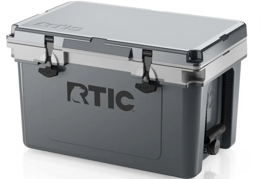 RTIC 32 QT Ultra-Light Hard-Sided Ice Chest Cooler, Fits 48 Cans, Dark Grey & Cool Grey ( Lid is BROKEN)
