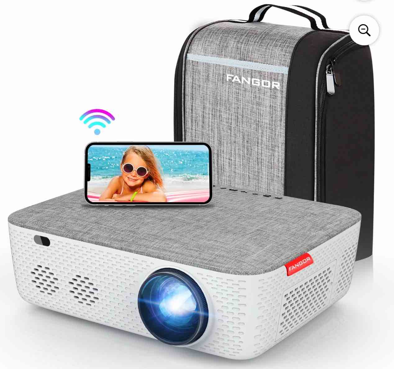 FANGOR Performance 701 Native 1080P Full HD Video Projector,Full Sealed Design Projector,WiFi Projector/±45°Electronic Keystone/300"Display/50% Zoom,Support 4K,Ideal For Home Theater/Business Use