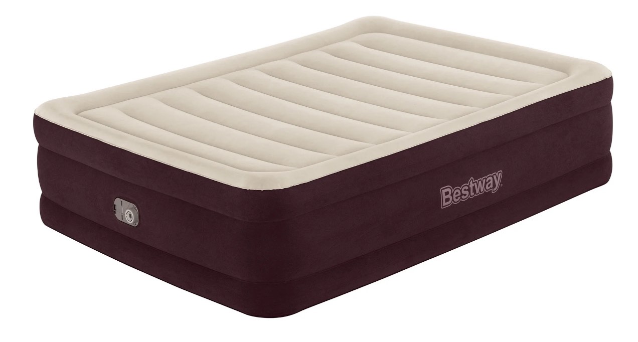 Bestway® Maroon Tritech Airbed Queen 20" with Built-in AC Pump