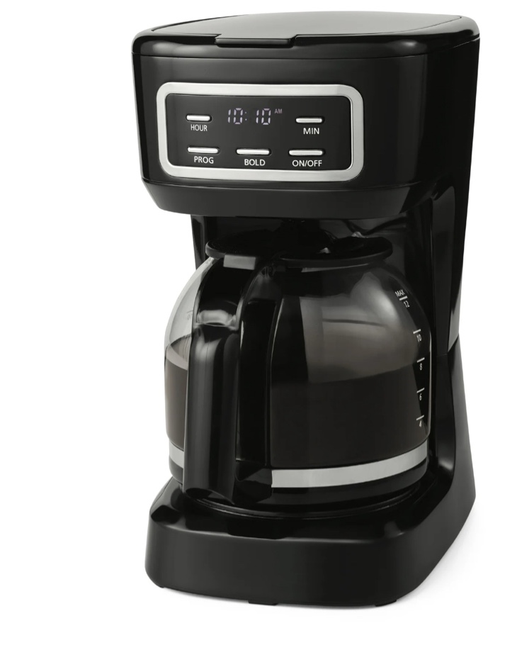 Mainstays CM1449-UL Black 12-Cup Programmable Drip Coffee Maker