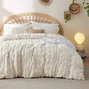 Bedsure Boho shabby Chic Jacquard duvet cover 