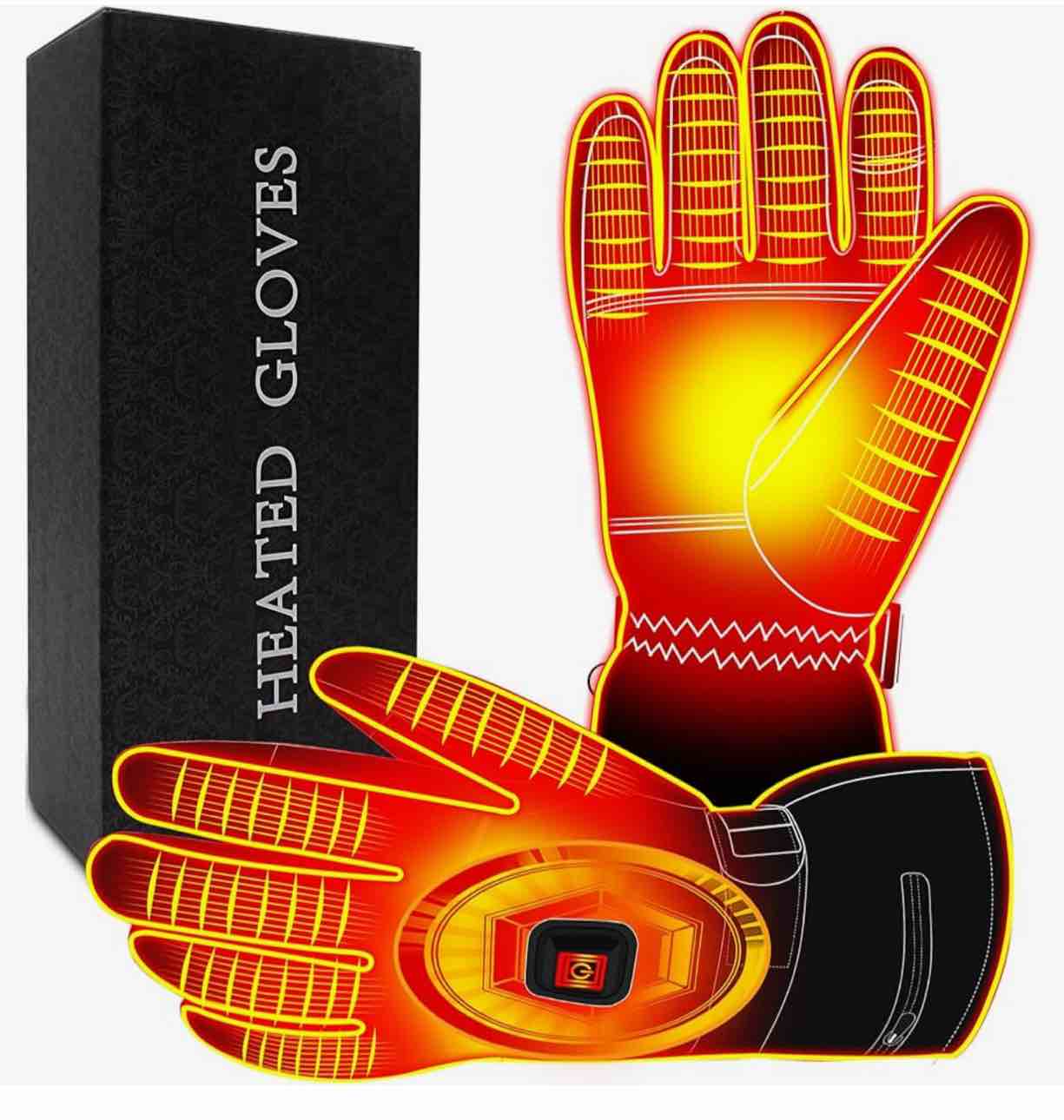 Autocastle 7.4V Heated Gloves Men Women Rechargeable Electric Battery Gloves Waterproof Touchscreen Thermal Gloves Winter Warm Gloves Climb Hike Hunt Ski Camp Cycle Hand Warmer