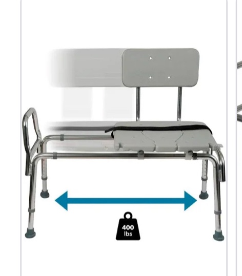 DMI Transfer Bench Sliding Shower Chair - HealthSmart