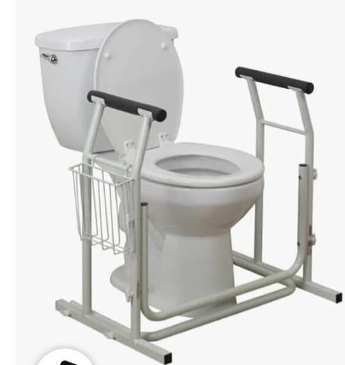 Bath SafetyToilet Safety Frame Product Description: Toilet Safety Rail,Stand Alone,1EA,2/CS