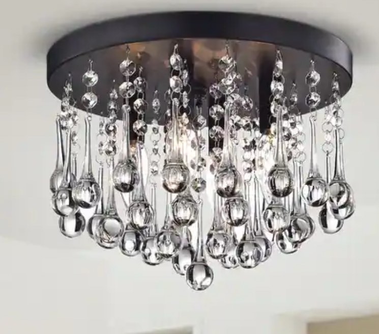 Scelene Crystal 4-light Flush Mount