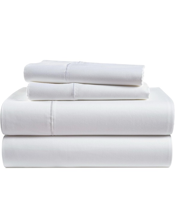 LANE LINEN 100% Egyptian Cotton Sheets King Size - 1000 Thread Count, 4Pc King Size Sheets Set, Smooth Sateen Weave King Sheets, Ultra Luxury Bed Sheets, 16" Deep Pocket King Sheet Set - White Sheets