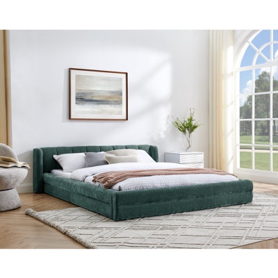 Jaziel Chenille Upholstered Platform Bed