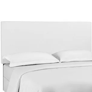 Modway Taylor King and California King Upholstered Linen Fabric Headboard in White
