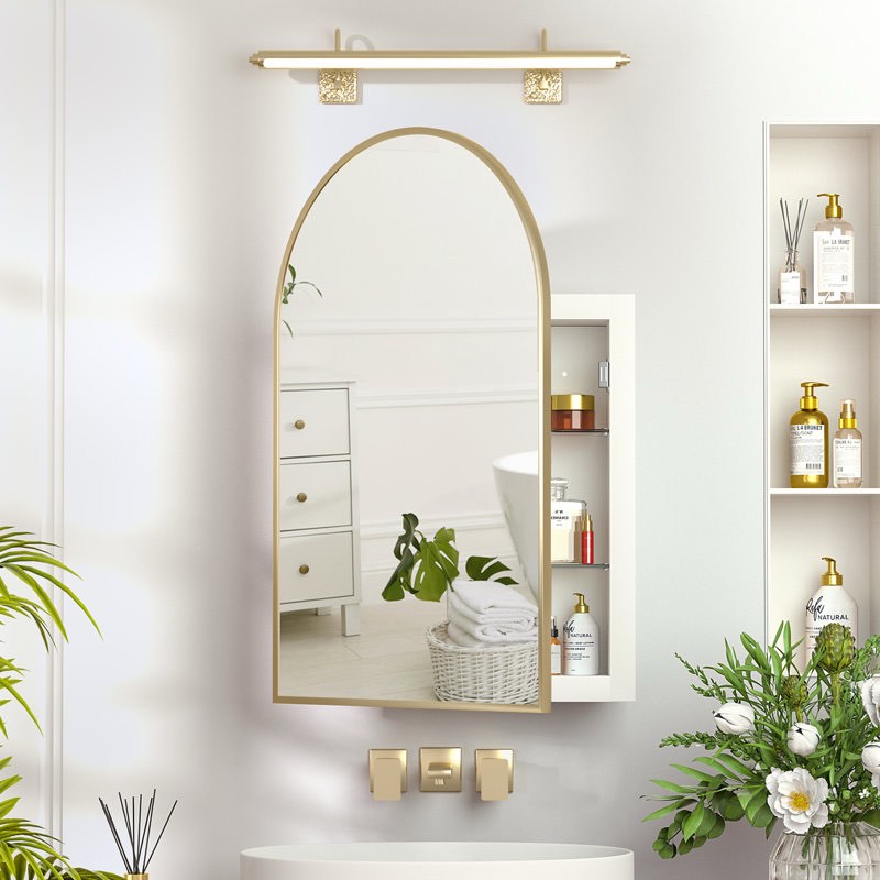 Poulton W H Frameless Medicine Cabinet Mirror 4 Adjustable