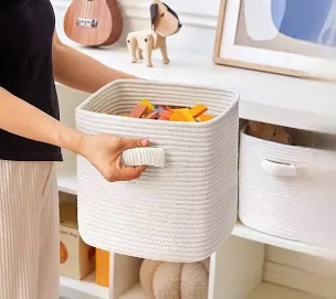 Gracie Oaks Fabric Storage Bin Color: White