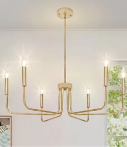 6-Light Dimmable Traditional Chandelier