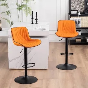 Zager Swivel Adjustable Height Bar Stools