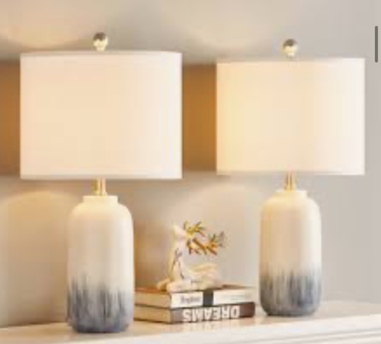 Drum Lamp Shade Round Lampshade with Harp (Set of 2)