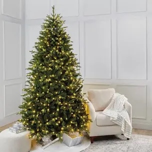 Pre - Lit Spruce Christmas Tree with Adjustable Lighting