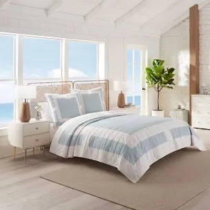 Southern Tide Savannah Euro Ivory/Blue Sham